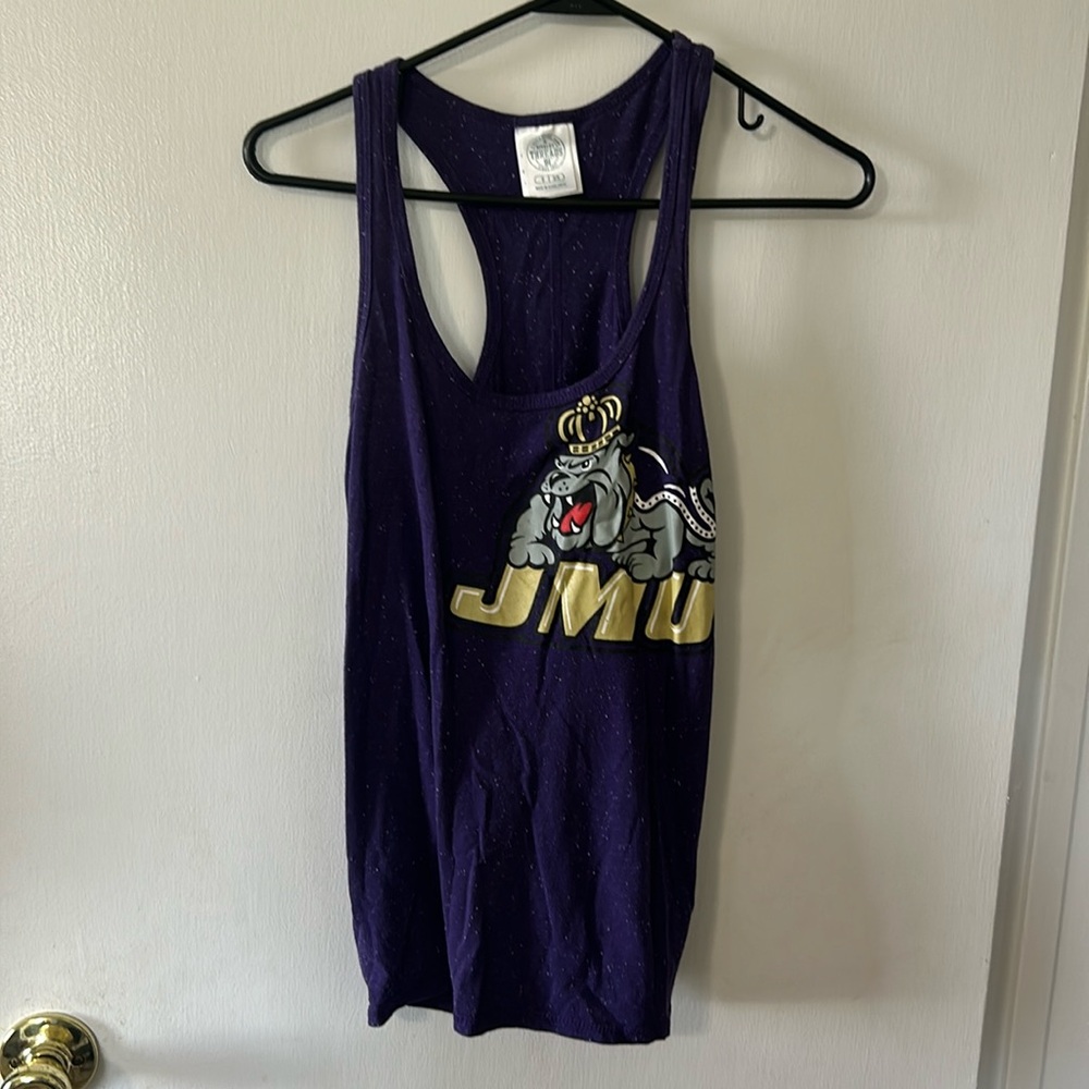 Size small JMU razorback tank.